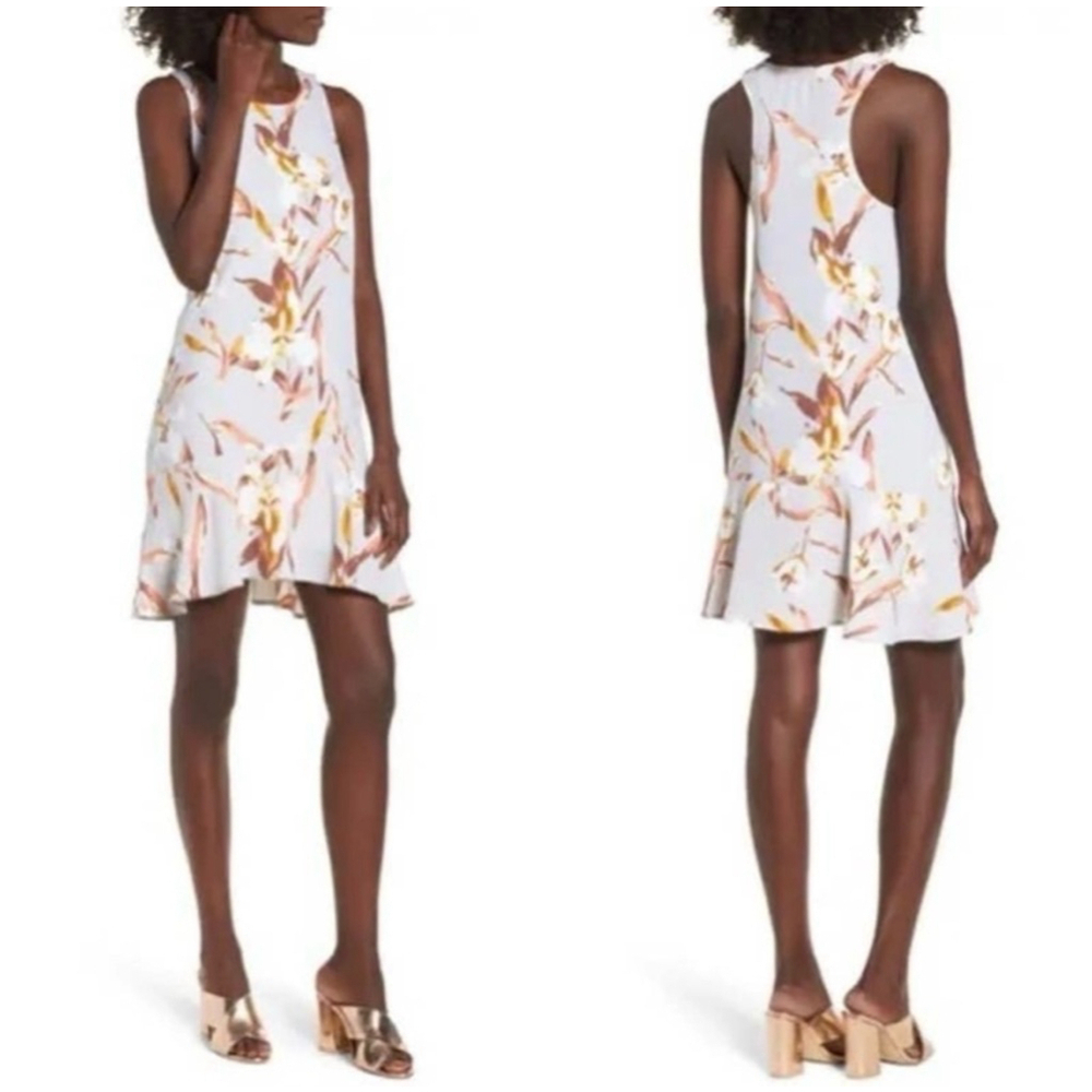 Women's Leith Floral summer Dress Size S Gray